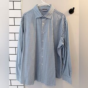 Van Heusen Light Blue Checkered Button Down Shirt